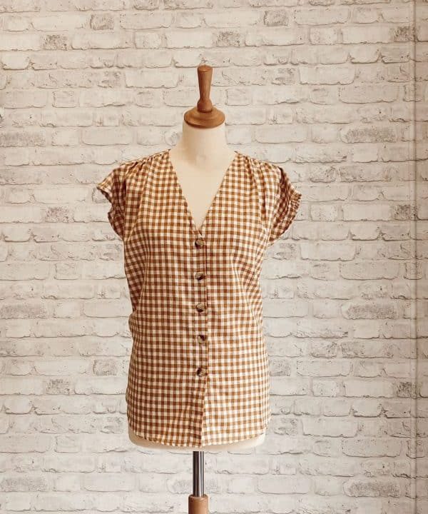 Camisa vichy mostaza 7014 1 e1619980686665