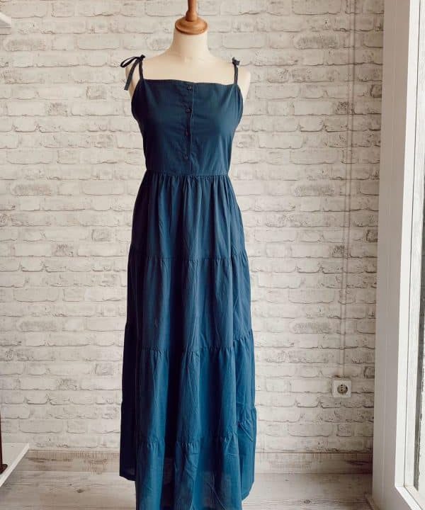Vestido tirantes azul cobalto 7028 1 e1619989627127