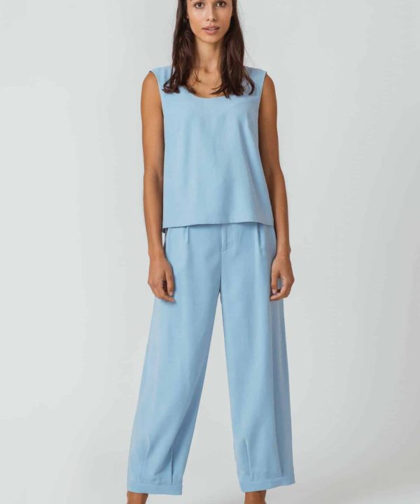 camisa ecovero leto skfk wsh00433 azul celste moda sostenible scaled
