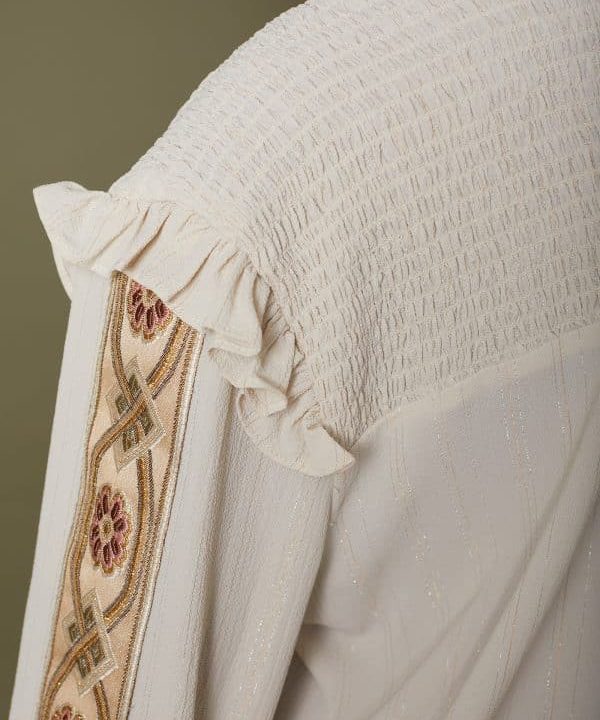 blusa camisa manga volante meisie