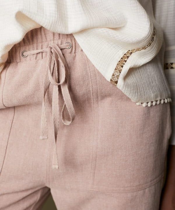 Pantalón denim rosa