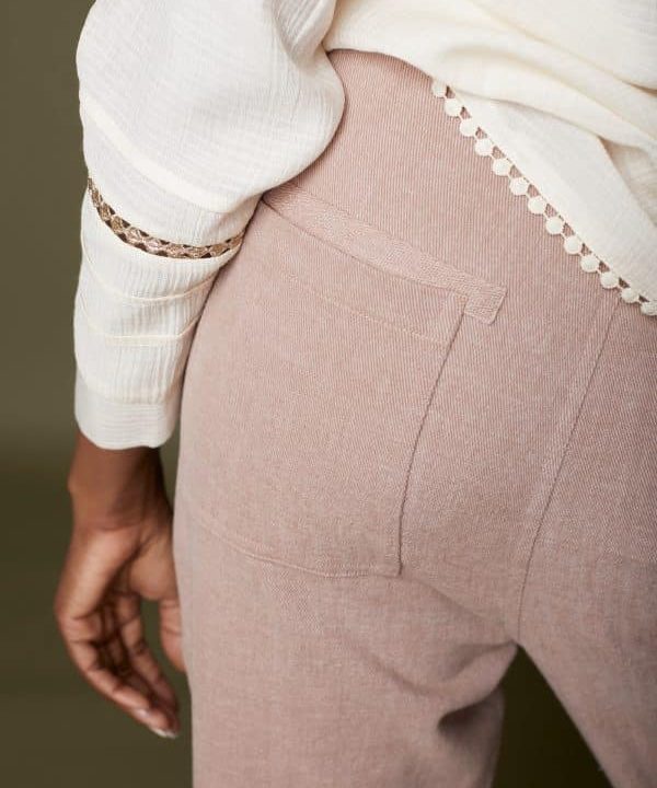 Pantalón denim rosa