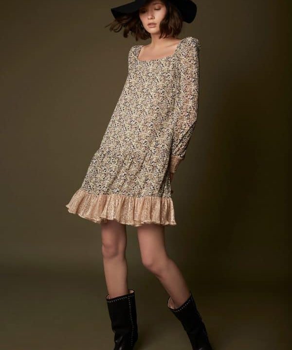 vestido corto meisie floral romantico