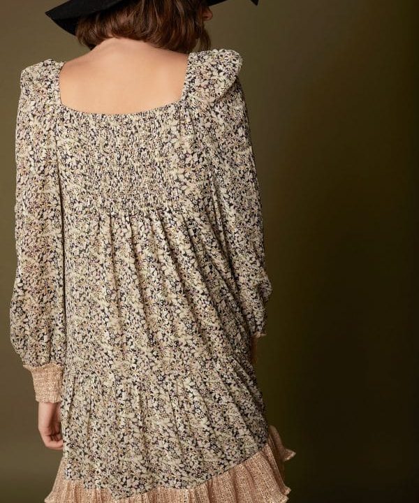 vestido corto meisie floral romantico