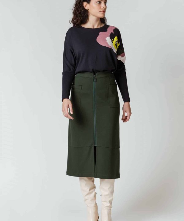 falda modal SKFK Haizene verde