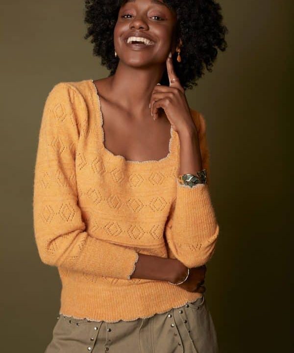 sweater jersey meisie cuello cuadrado
