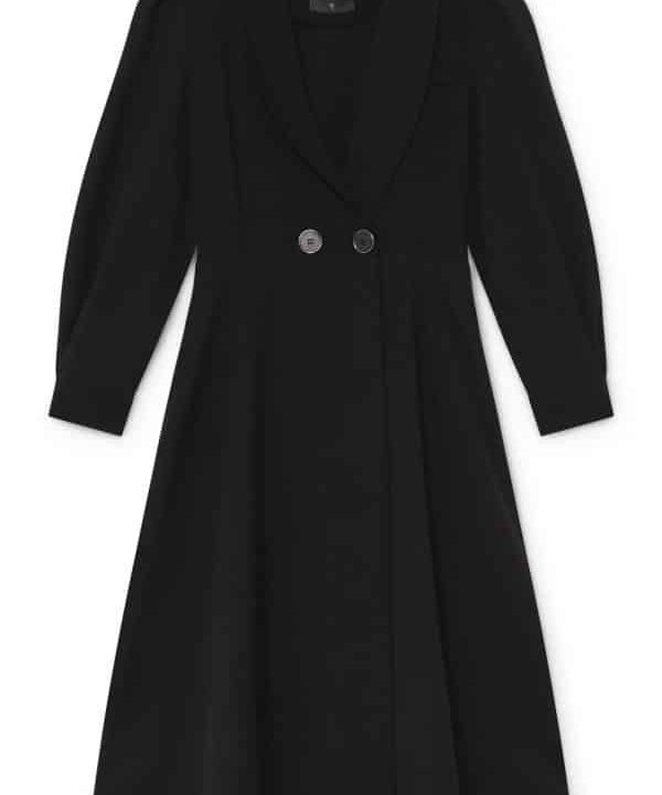 vestido negro skatïe cuello smoking