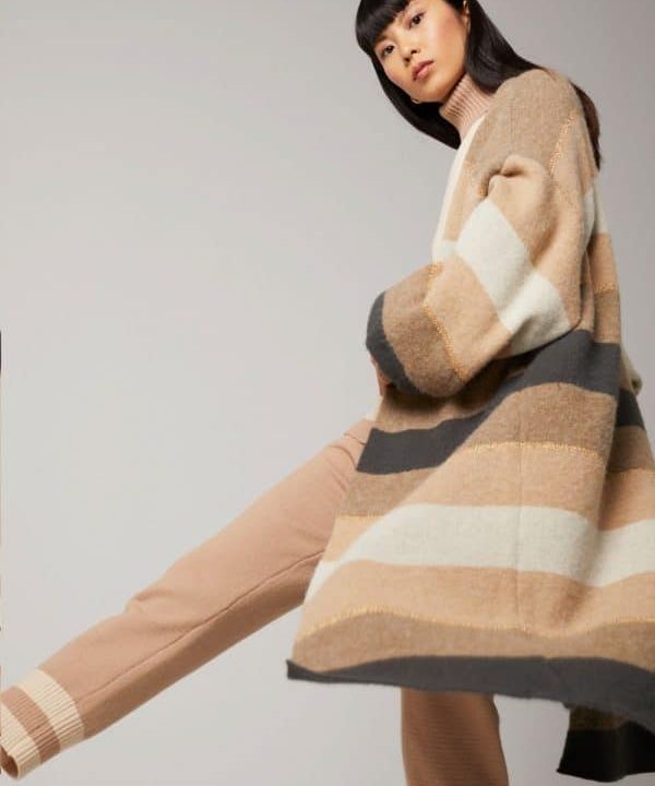 cardigan largo maxi skatie rayas