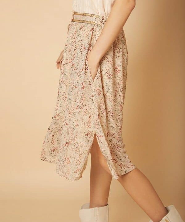 Falda midi floral Meisie