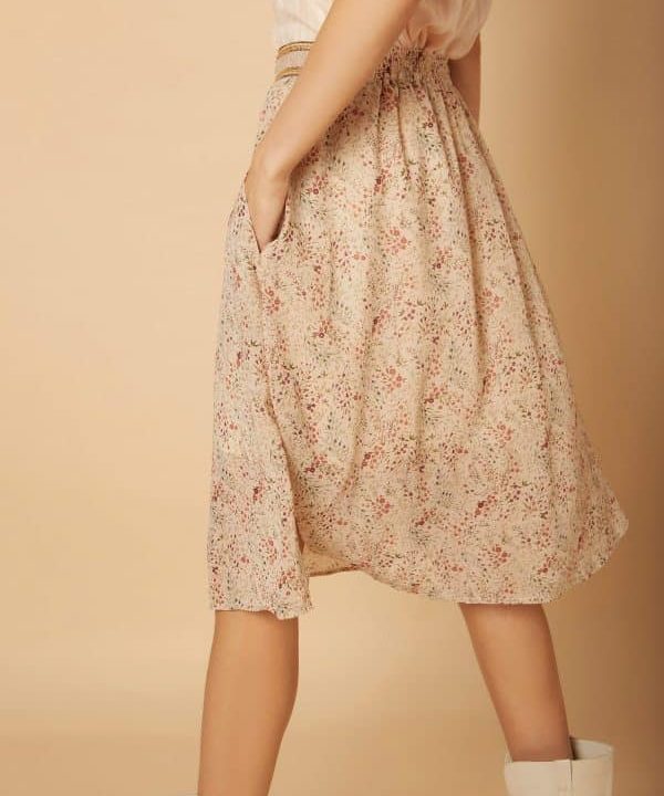 Falda midi floral Meisie
