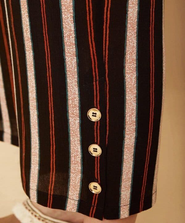 Pantalon tobillero viscosa Meisie raya etnica