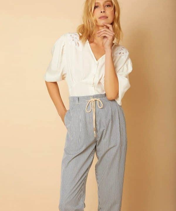 Pantalon Meisie popelin rayas