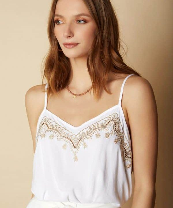 top lencero encaje blanco Meisie