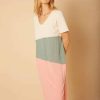 vestido punto midi meisie tricolor