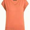 Camiseta cuello pico rosa Deep Droplet King Louie Espana 07220 792 5 e1645397186417