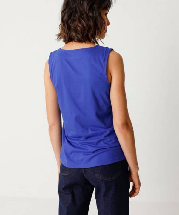 Camiseta hamabost SKFK algodon organico azul royal gots t shirt e1709757528283