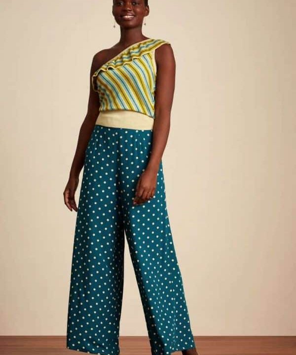 Pantalon palazzo azul Pablo King Louie Espana 06985 e1645385546999