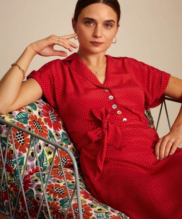 Vestido Darcy rojo Dottie King Louie Espana 07180 4 e1645381051365