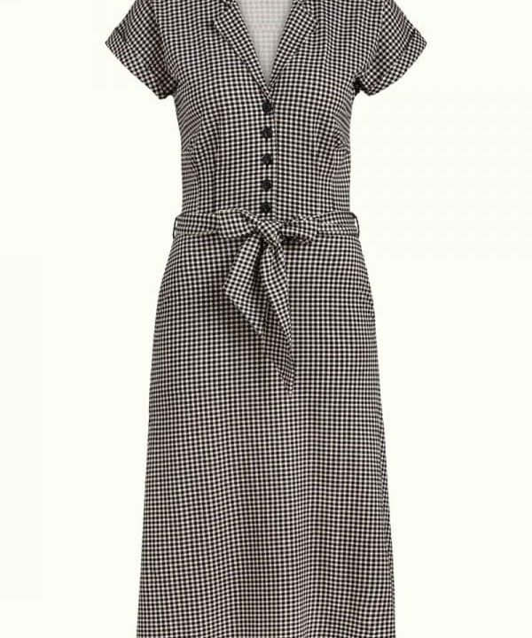 Vestido Darcy vichy negro Croisette King Louie Espana 06887 5 e1645381578919