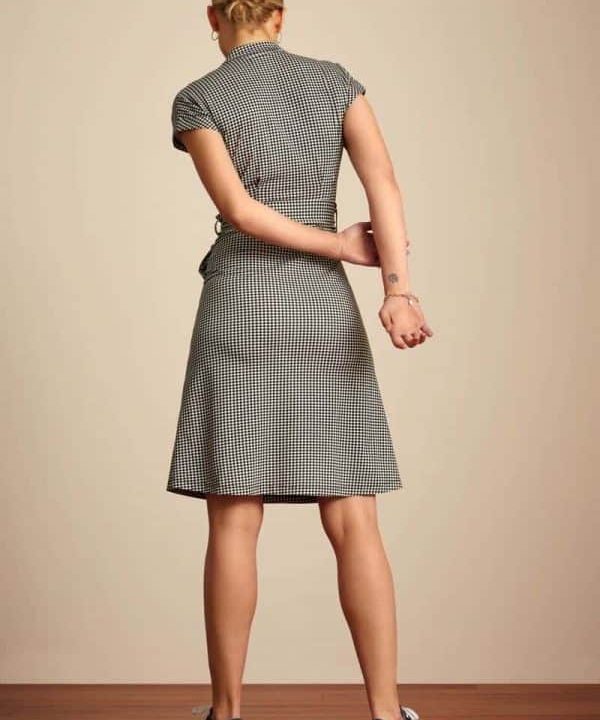 Vestido Darcy vichy negro Croisette King louie Espana 06887 3 e1645381534864