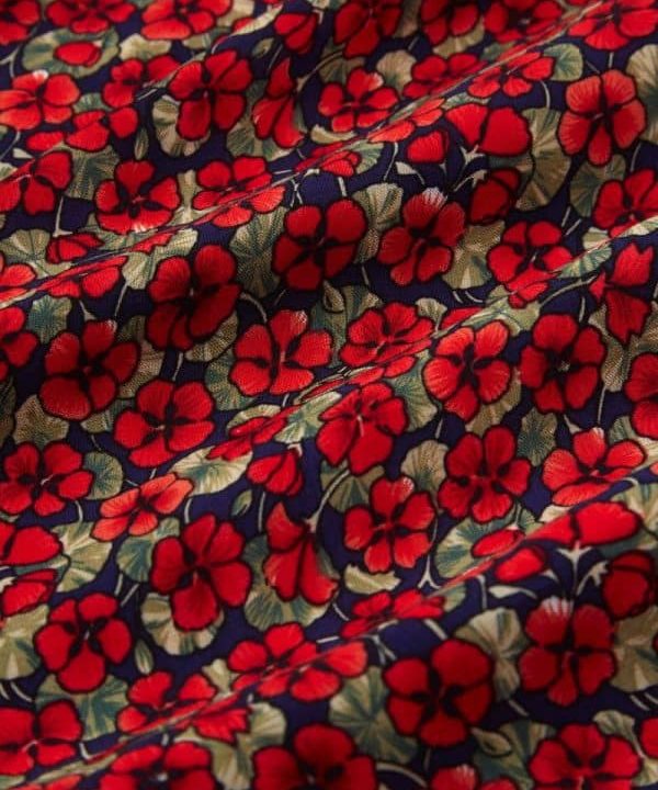 Vestido Rosie midi flor rojo Poesia King Louie Espana 07020 438 e1645380533910