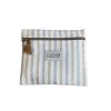 Monedero Clover raya azul beige