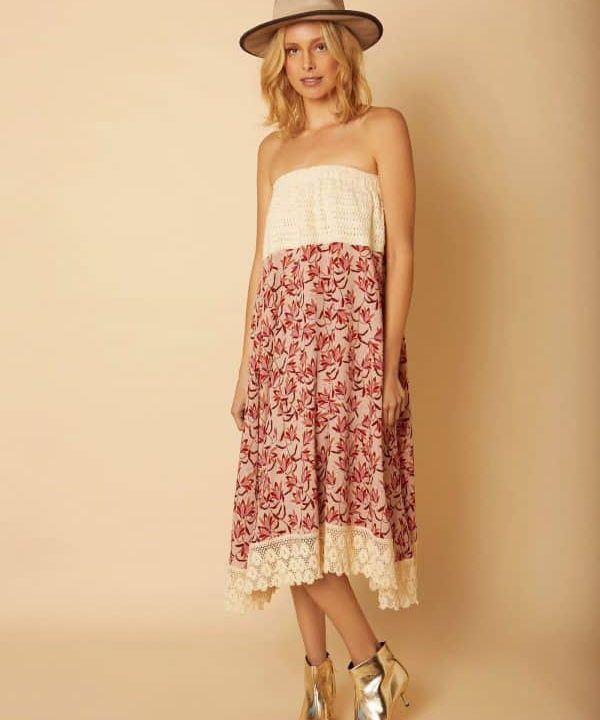 vestido palabra de honor falda larga meisie