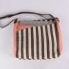 Bolso lona rectangular bandolera SINGULAR rosa rayas