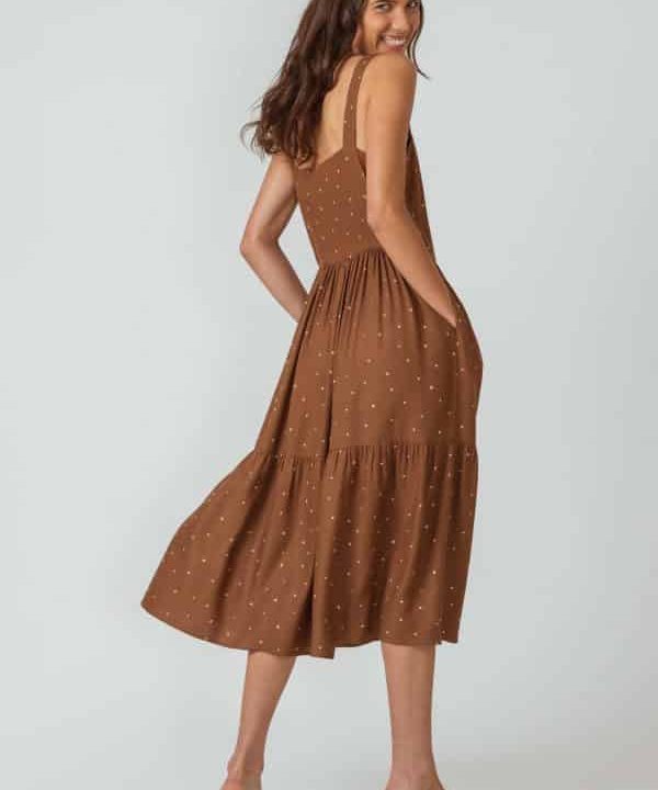 vestido tirantes midi ecovero izare skfk moda sostenible marron scaled e1656853485179