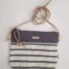 Bolso pequeño CLOVER raya marinera azul