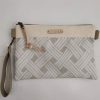 Bolso cluth sport CLOVER trenzado beige