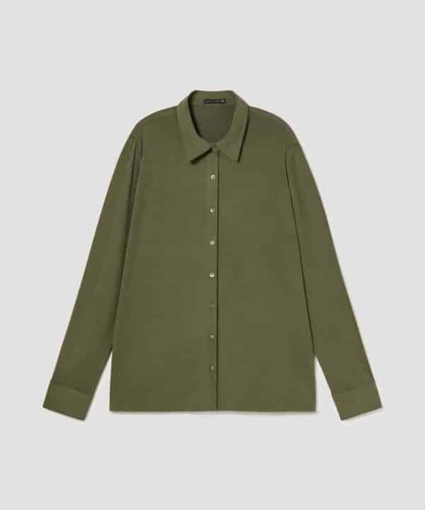 Camisa Blusa clasica Skatie verde cupro S02 B02AU22 HUNTER 1 e1663524550318