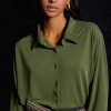 Camisa Blusa clasica Skatie verde cupro S02 B02AU22 HUNTER 5 l e1663524584877