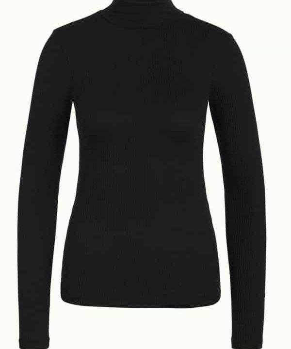 Camiseta negra cuello Uni Rib King Louie 07700001 5 e1663517590360