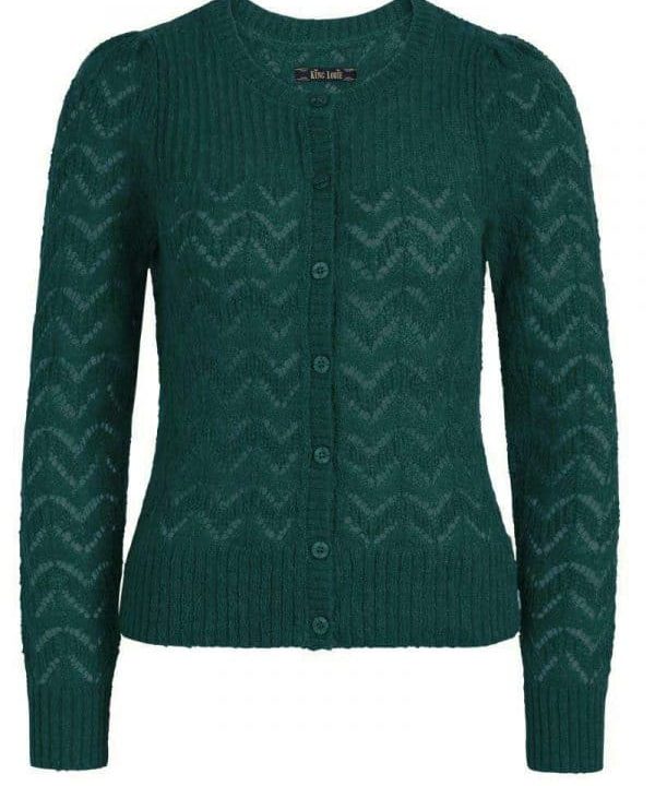 Cardigan King louie Yoke Tosca verde 07345 5 e1664135373610