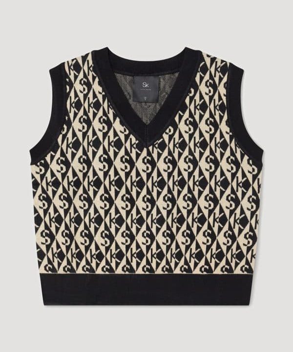 Chaleco monogram bicolor Skatie S57 K05AU22 BLACK 1 e1663785384165