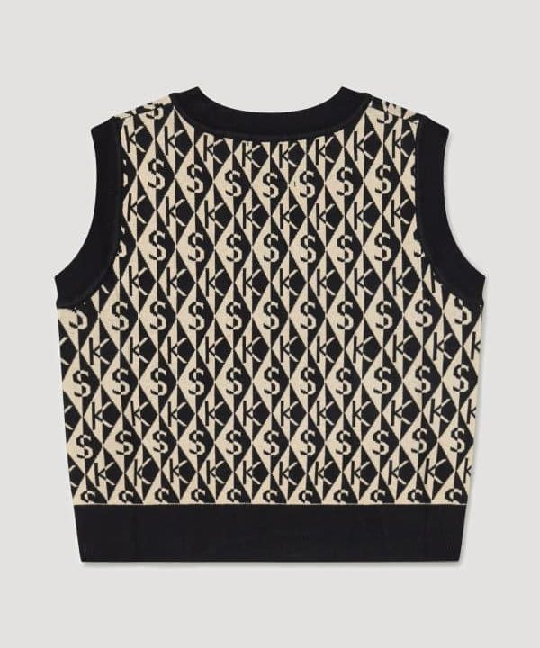 Chaleco monogram bicolor Skatie S57 K05AU22 BLACK 2 e1663785398412
