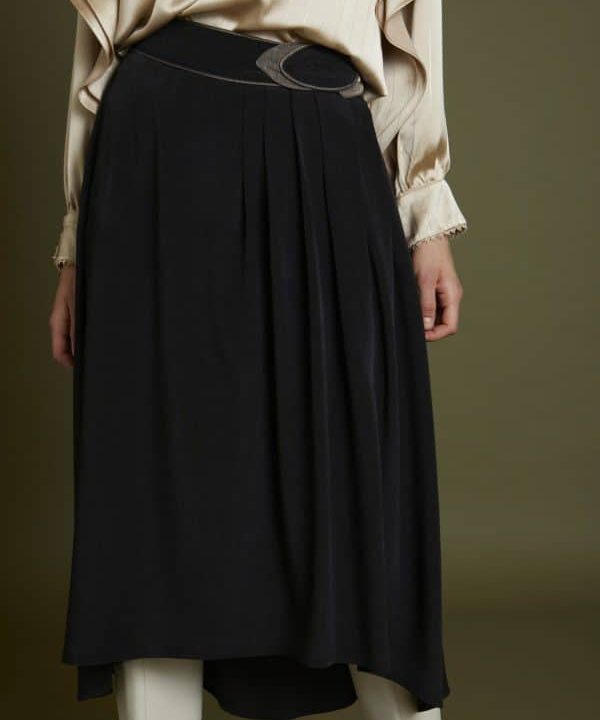 Falda meisie cinturilla contraste M05F55BLK02 scaled e1662848626549