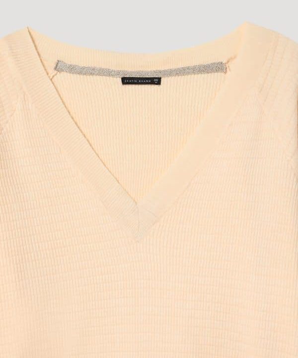 Jersey manga texturada Skatie crudo S14 K02AU22 IVORY 3 e1671904771337
