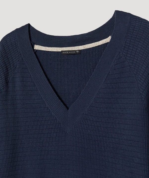 Jersey sweater pico texturado Skatie S14 K02AU22 NAVY 3 e1663653152888