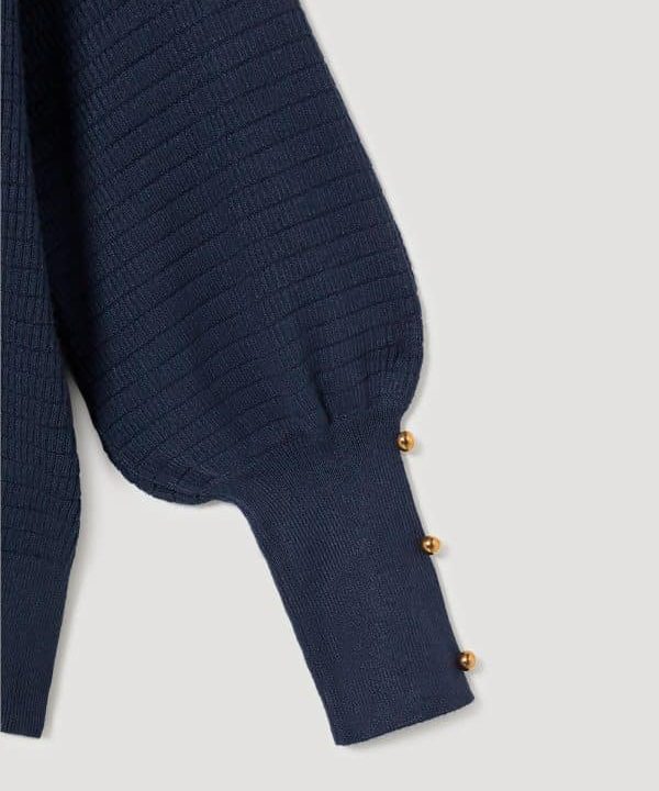 Jersey sweater pico texturado Skatie S14 K02AU22 NAVY 4 e1663653166537