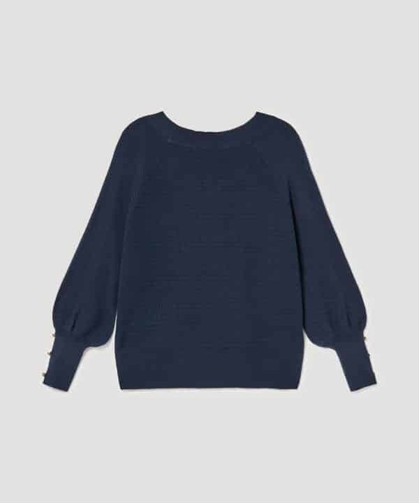 Jersey sweater pico texturado SkatieS14 K02AU22 NAVY 2 e1663653138701