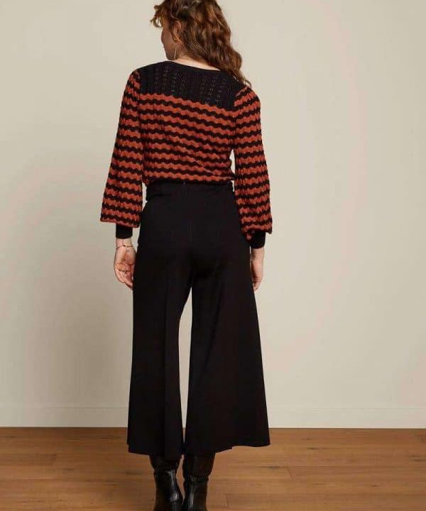 Pantalon culotte negro king louie milano uni 07621 3 e1664111666145