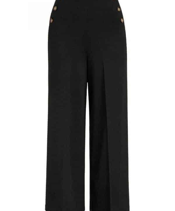 Pantalon culotte negro king louie milano uni 07621 5 e1664111679565