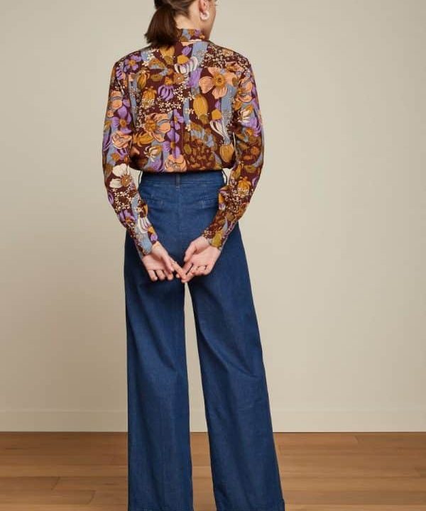 Pantalon tejano denim azul King Louie Lisa Chambray 07686458 3 e1664117146170