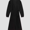 Vestido midi negro cruzado Skatie S02 V13AU22 BLACK 1 e1663526954199