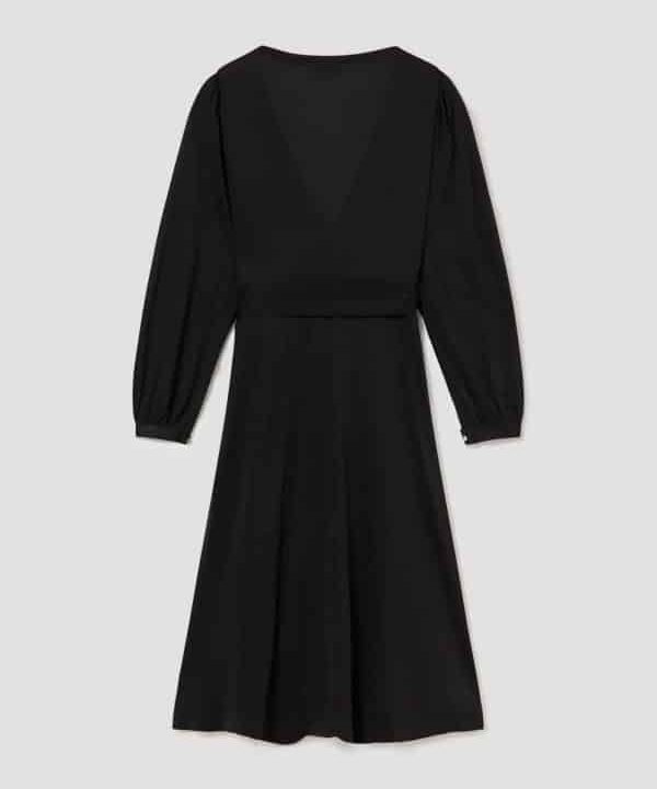 Vestido midi negro cruzado Skatie S02 V13AU22 BLACK 2 e1663526971961