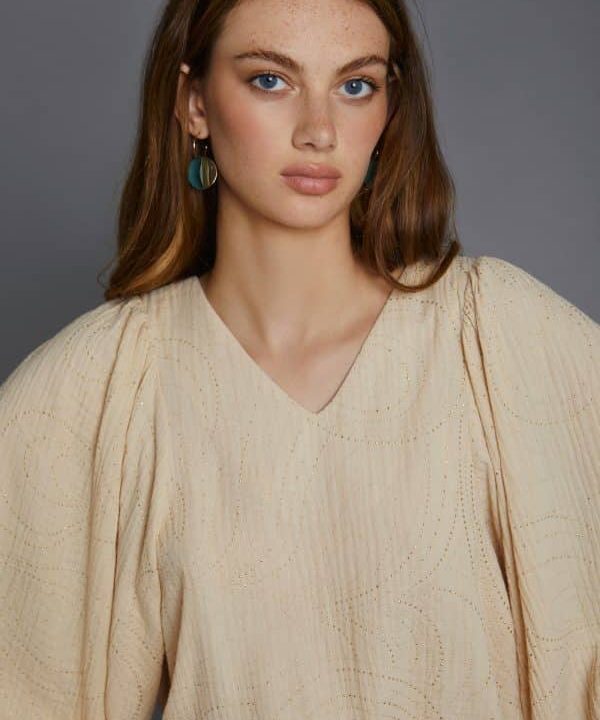 Blusa bambula Meisie M05B24IV02 e1664989682507