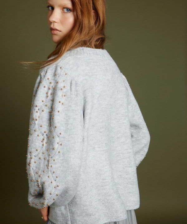 Cardigan Meisie gris perla M10K11LG05 e1665039967785