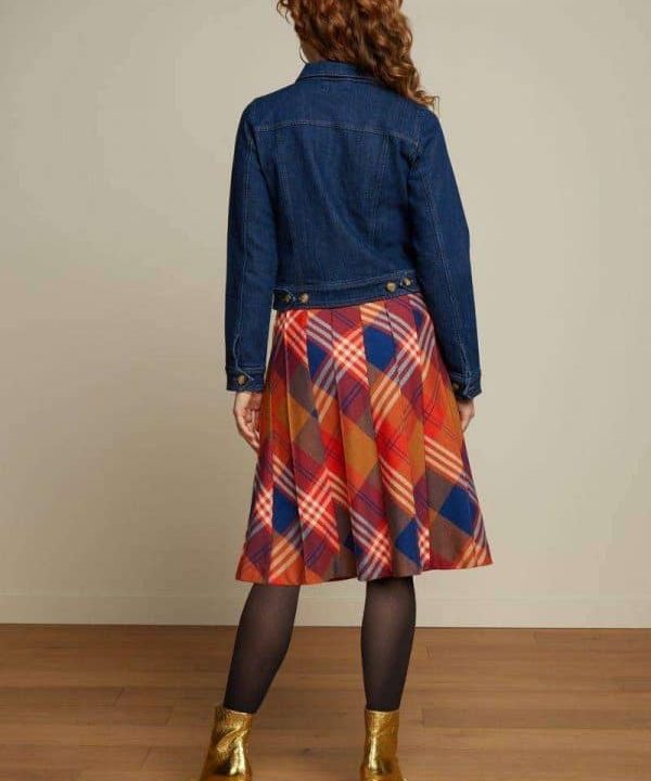Falda midi King Louie Harper Jolla Check 07425 3 e1665253320824